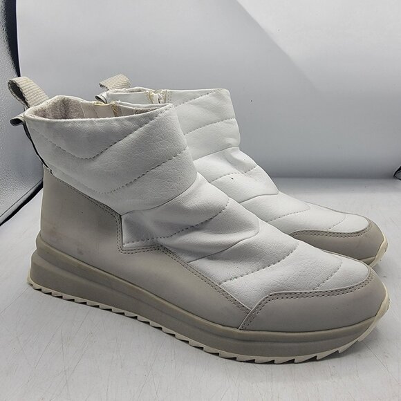 Franco Sarto Alps Womens 9 M White Boots Water Resistant Winter Casual Outdoors - Picture 1 of 13